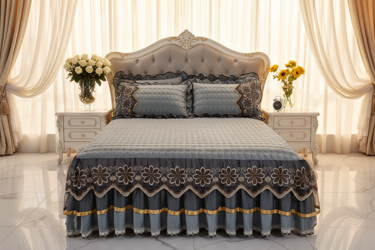 Luxury Bedroom with Curtains